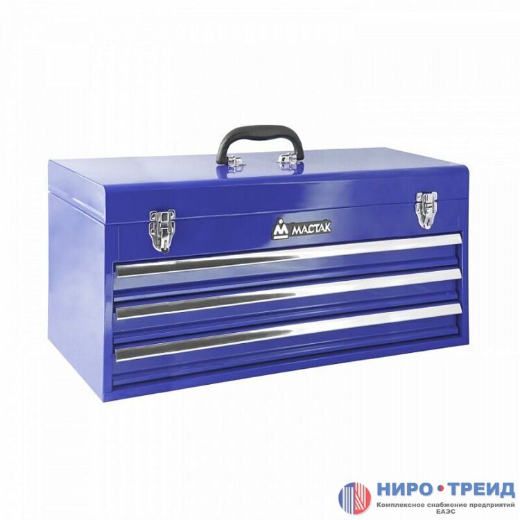 Ящик инструментальный, 3 полки и отсек, синий 511-03530B