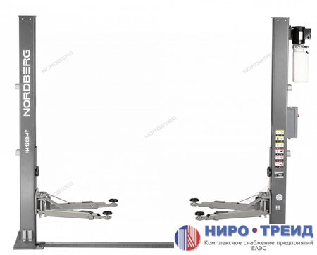Подъемник двухстоечный 4 т, с электростопорами, 380 В, серый N4120BE-4G_380