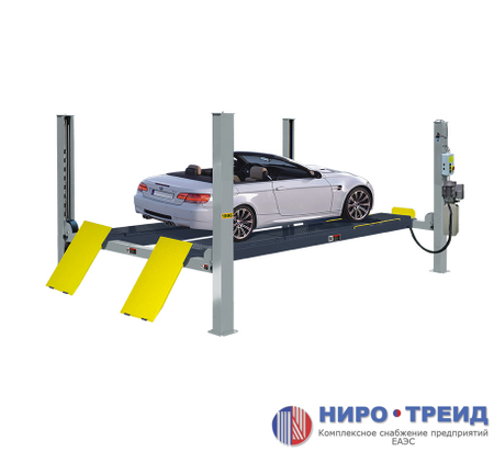A455A (PEAK 412A) Подъемник четырехстоечный, 5,5 т., под 3D сход-развал для длиннобазных автомобилей (Серый)