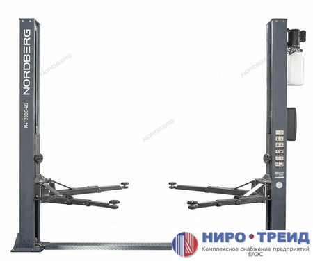 Подъемник двухстоечный 4 т, с электростопорами, 380 В, серый N4120BE-4G_3+2_380